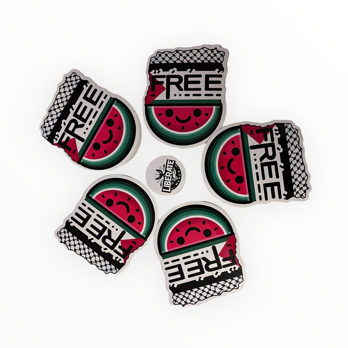 Bundle of 5 Free Palestine stickers